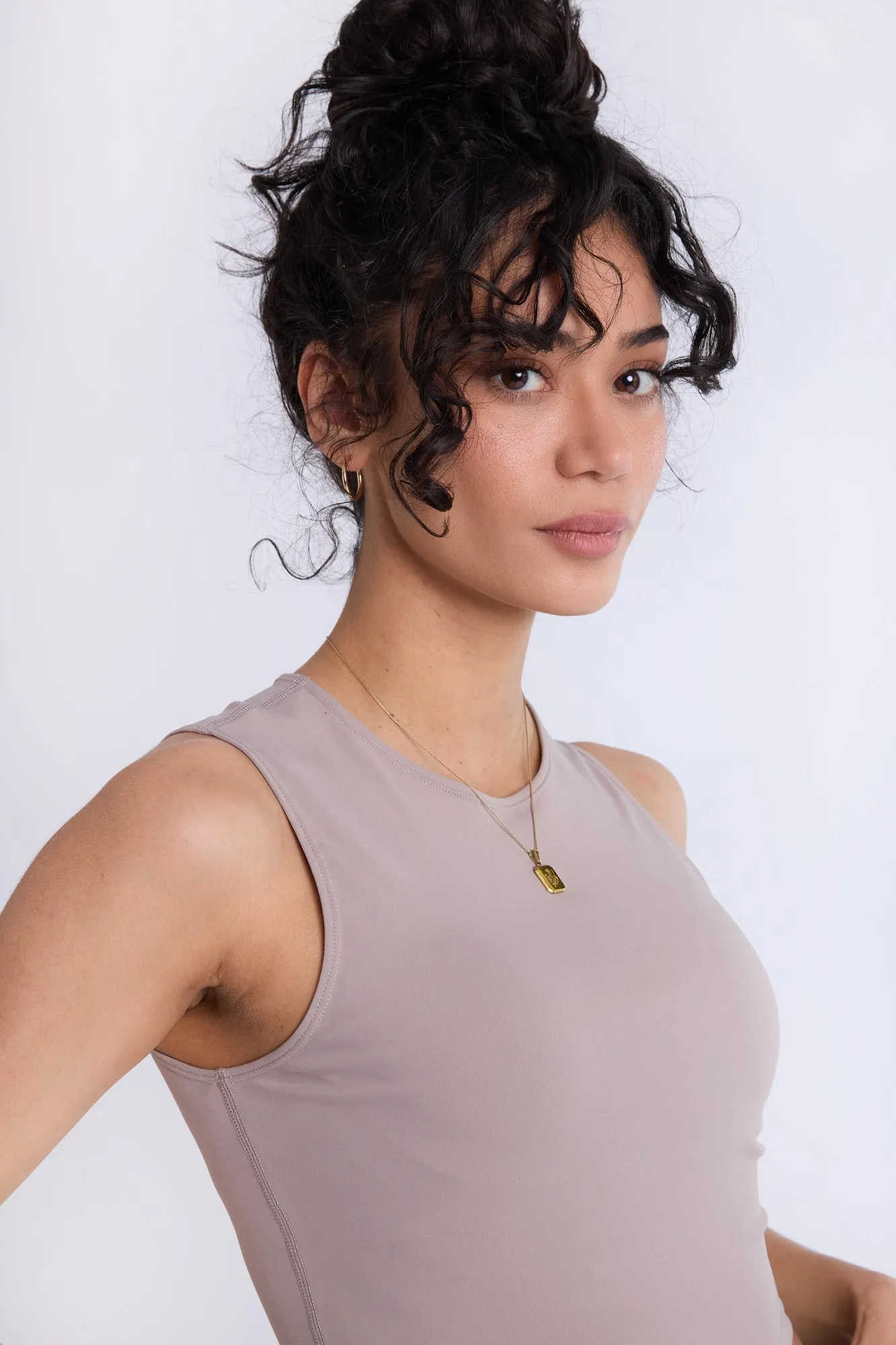 Super Smooth High Neck Tank Top