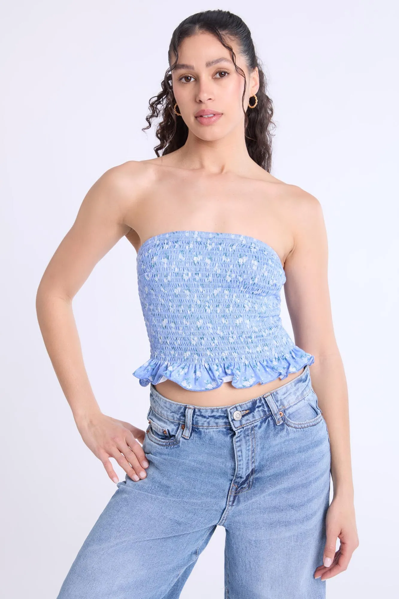 Super Soft Smocked Square Neck Cami Top