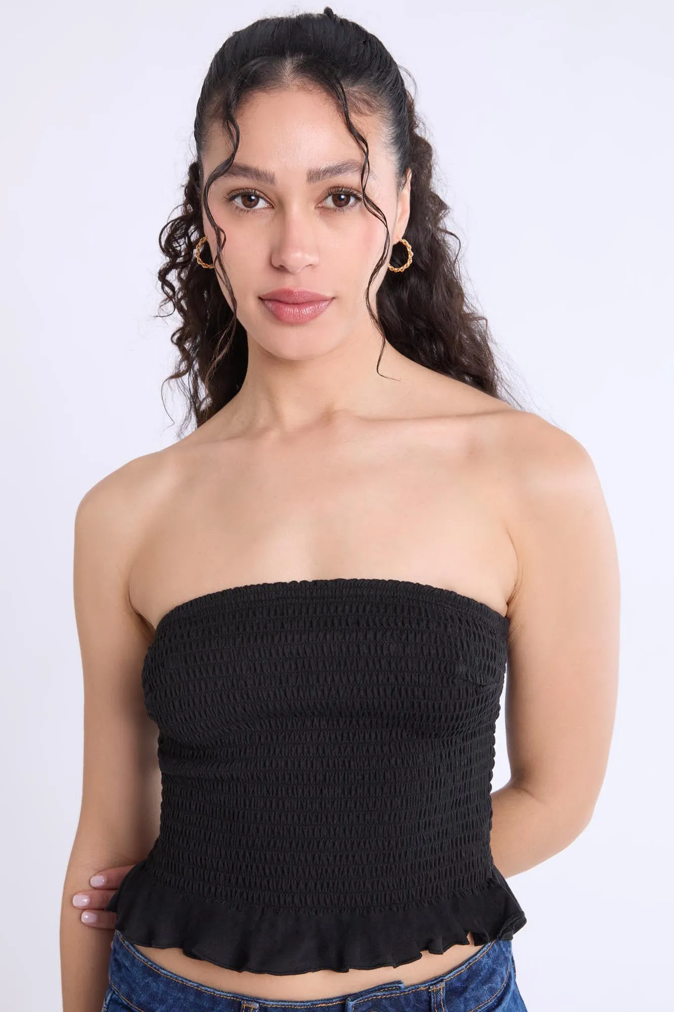 Super Soft Smocked Square Neck Cami Top