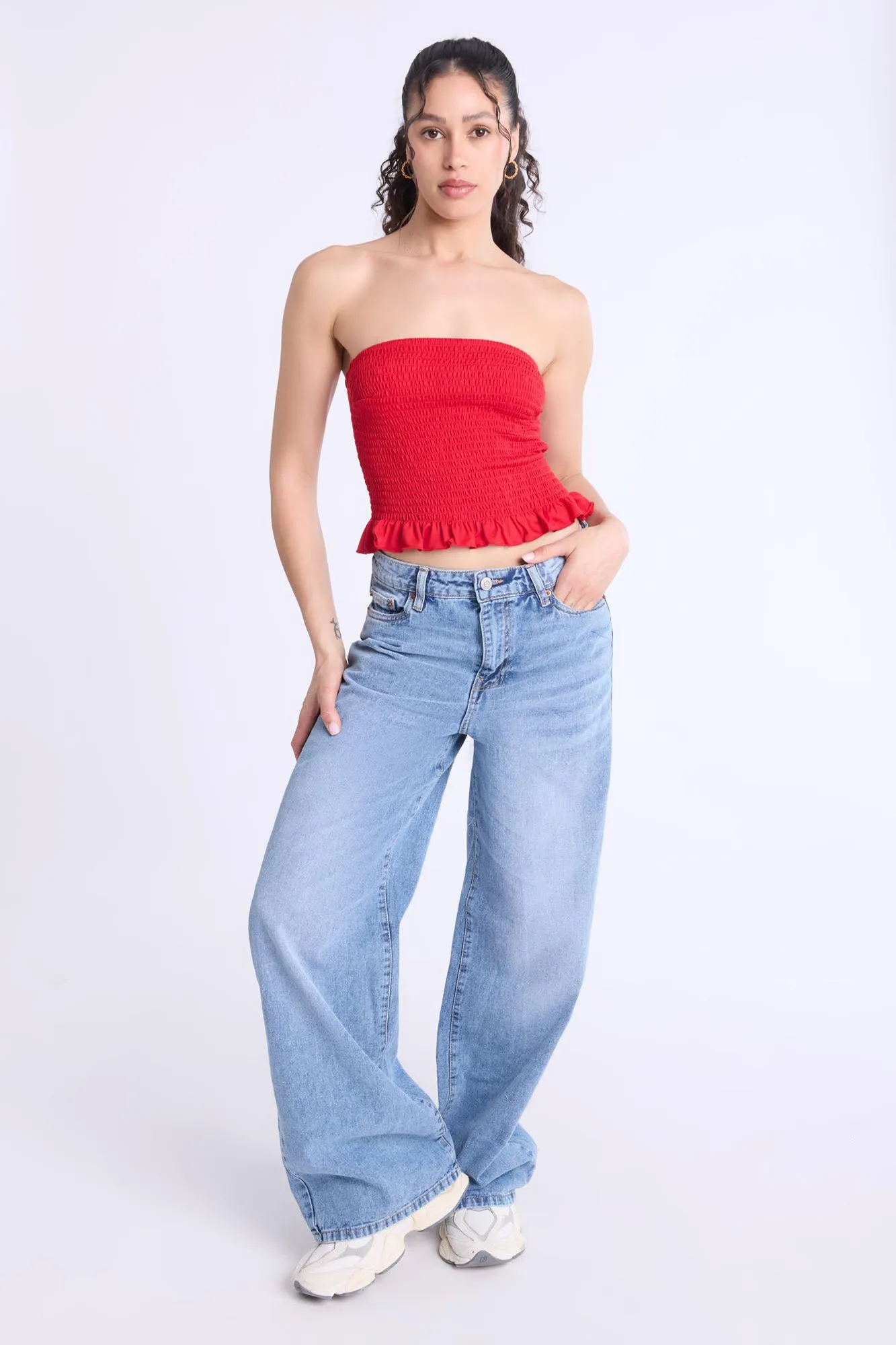 Super Soft Smocked Square Neck Cami Top