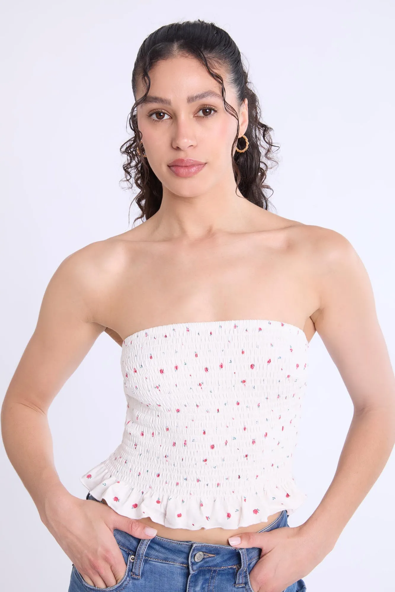 Super Soft Smocked Square Neck Cami Top