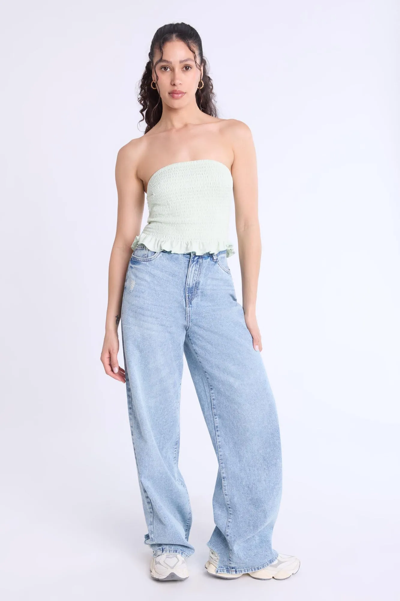 Super Soft Smocked Square Neck Cami Top