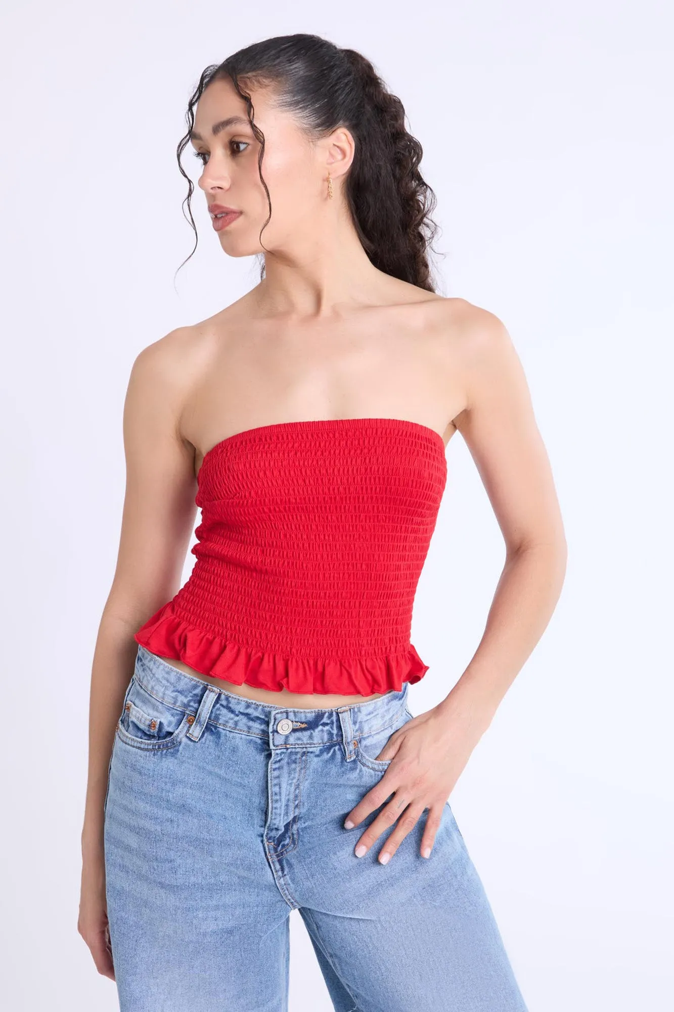 Super Soft Smocked Square Neck Cami Top