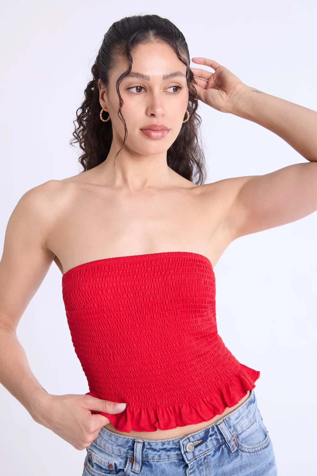 Super Soft Smocked Square Neck Cami Top