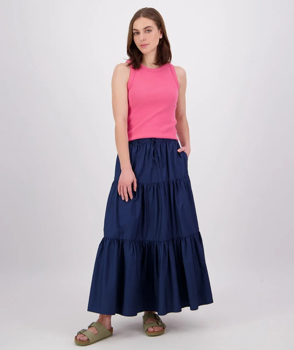 Swanndri Daisy Ribbed Singlet Raspberry