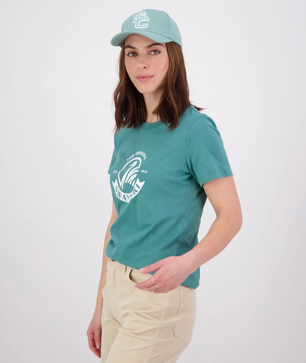 Swanndri Womens Original V3 T Shirt Jade Green/White