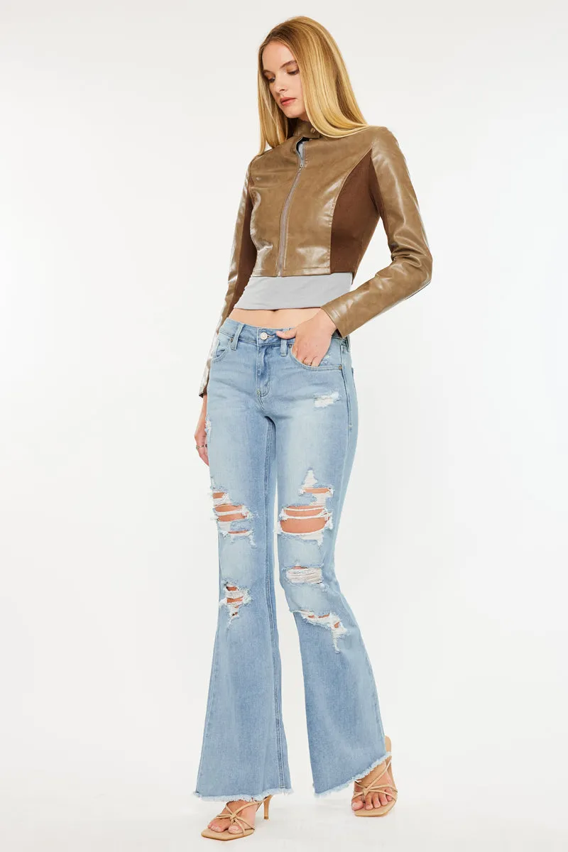 Tara Mid Rise Flare Jeans