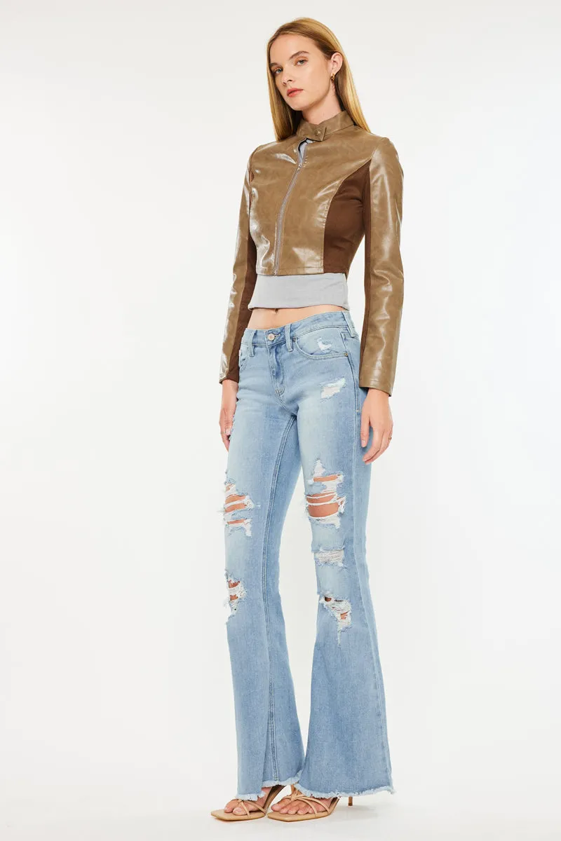 Tara Mid Rise Flare Jeans