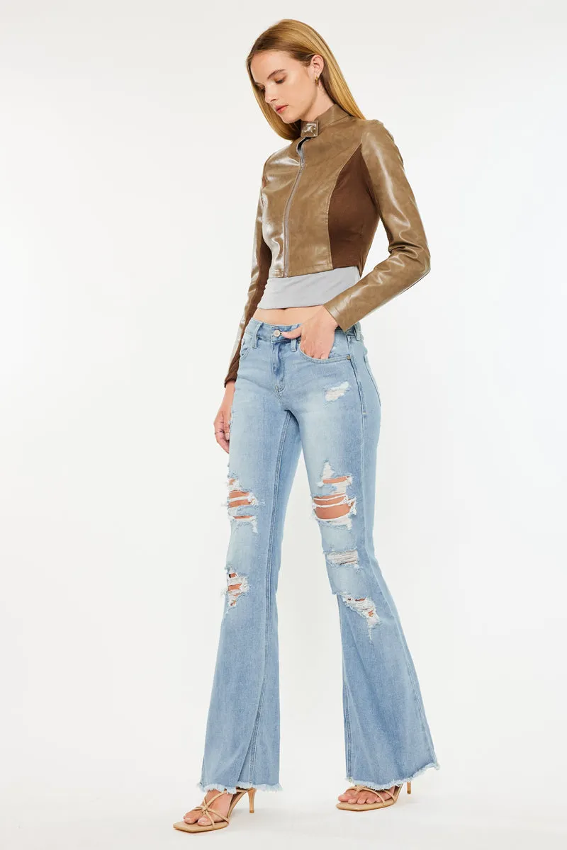 Tara Mid Rise Flare Jeans