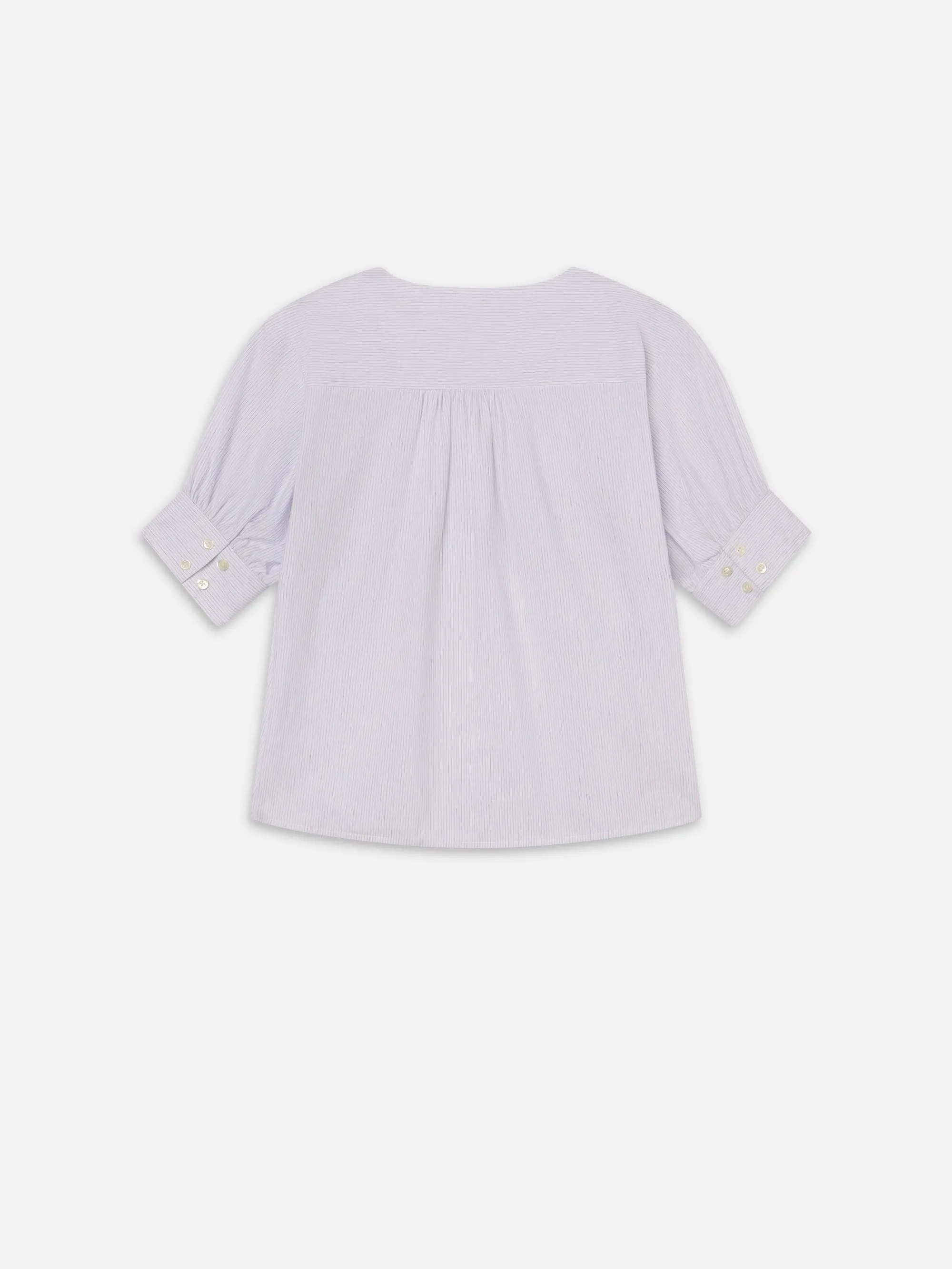 The V-Neck Popover -- Steel Blue Multi