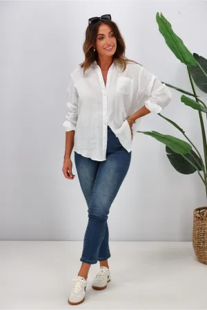 Threadz The High Rise Slim Leg Stretch Jean Blue