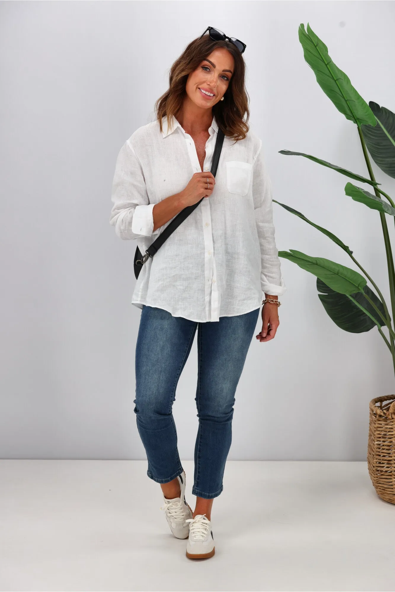 Threadz The High Rise Slim Leg Stretch Jean Blue
