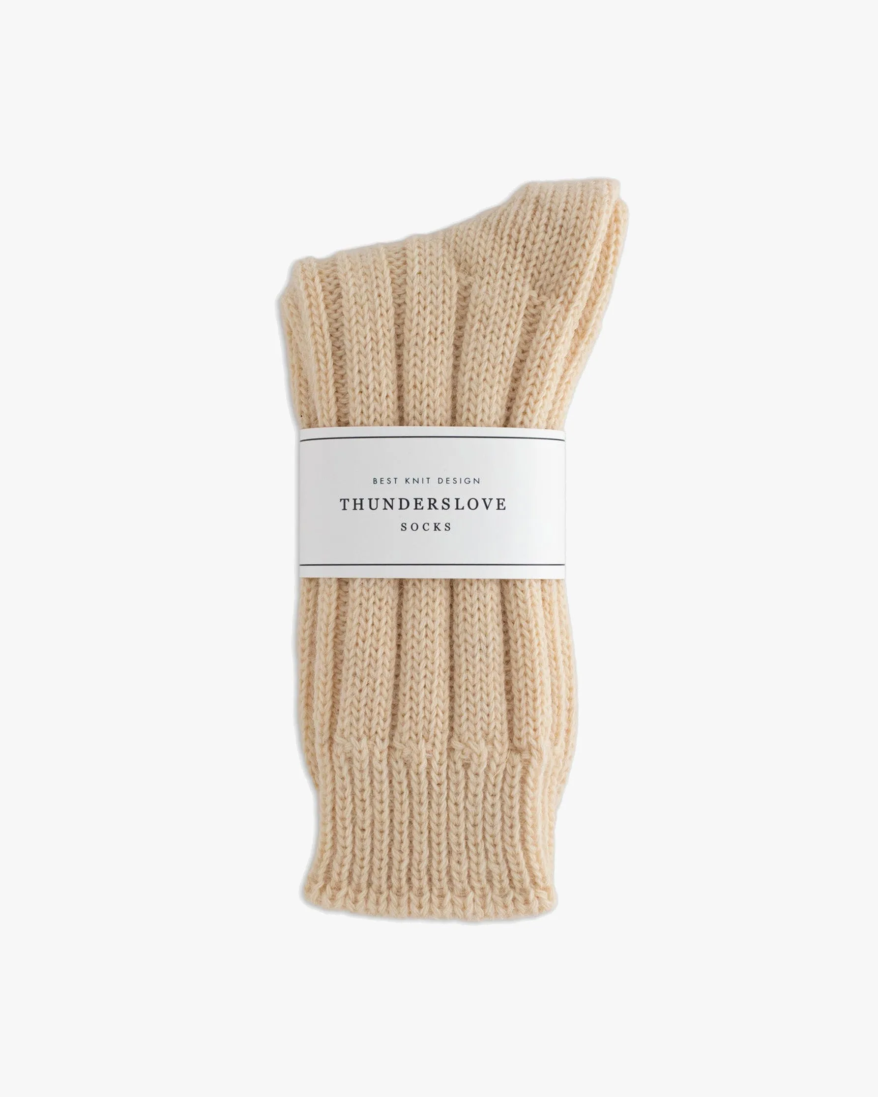 Thunders Love Wool Collection Socks - Shetland Raw White
