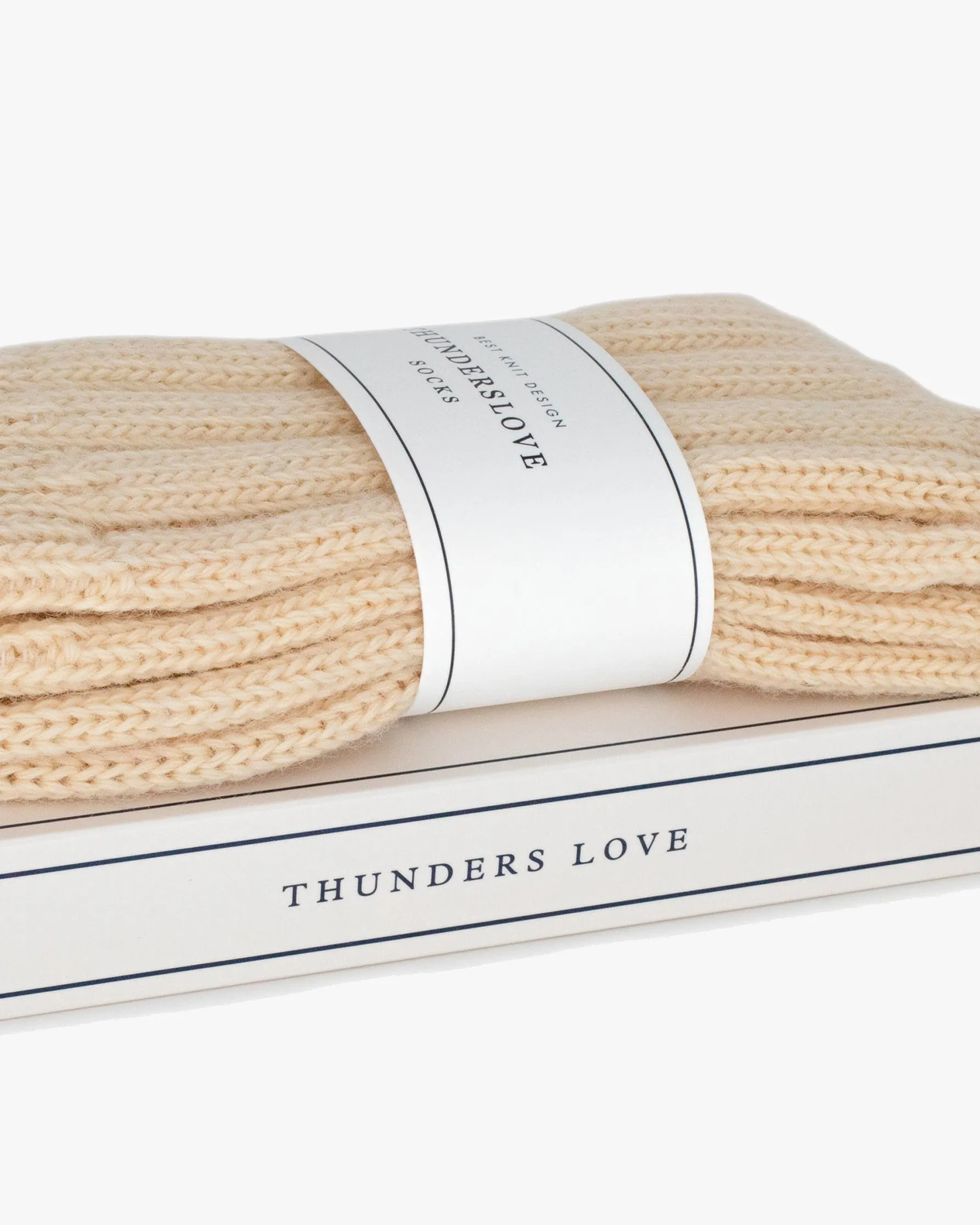Thunders Love Wool Collection Socks - Shetland Raw White