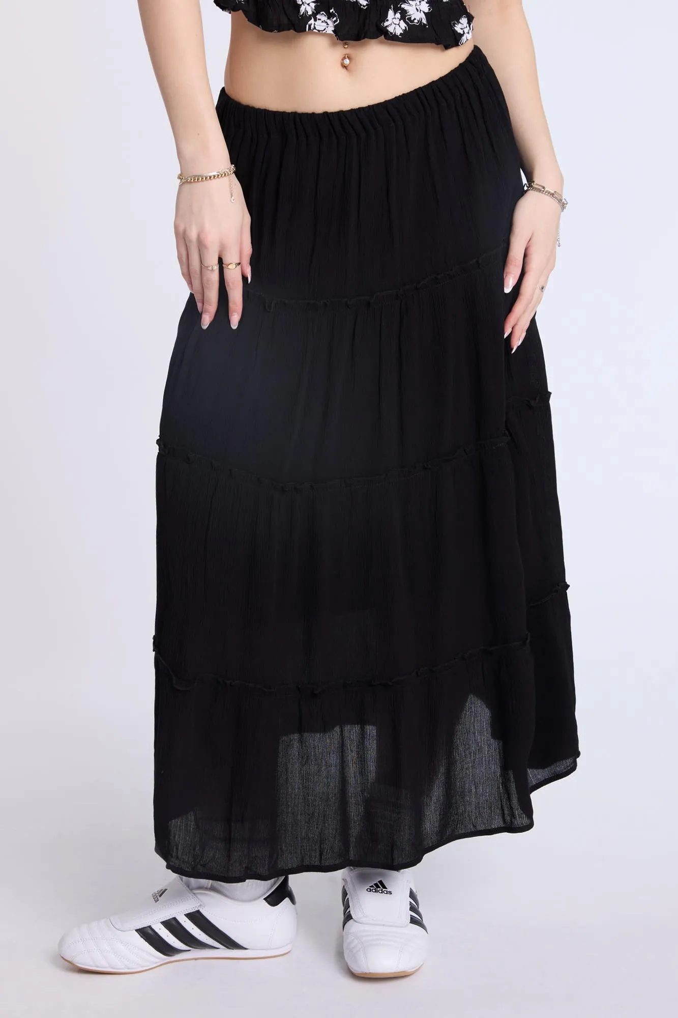 Tiered Maxi Skirt