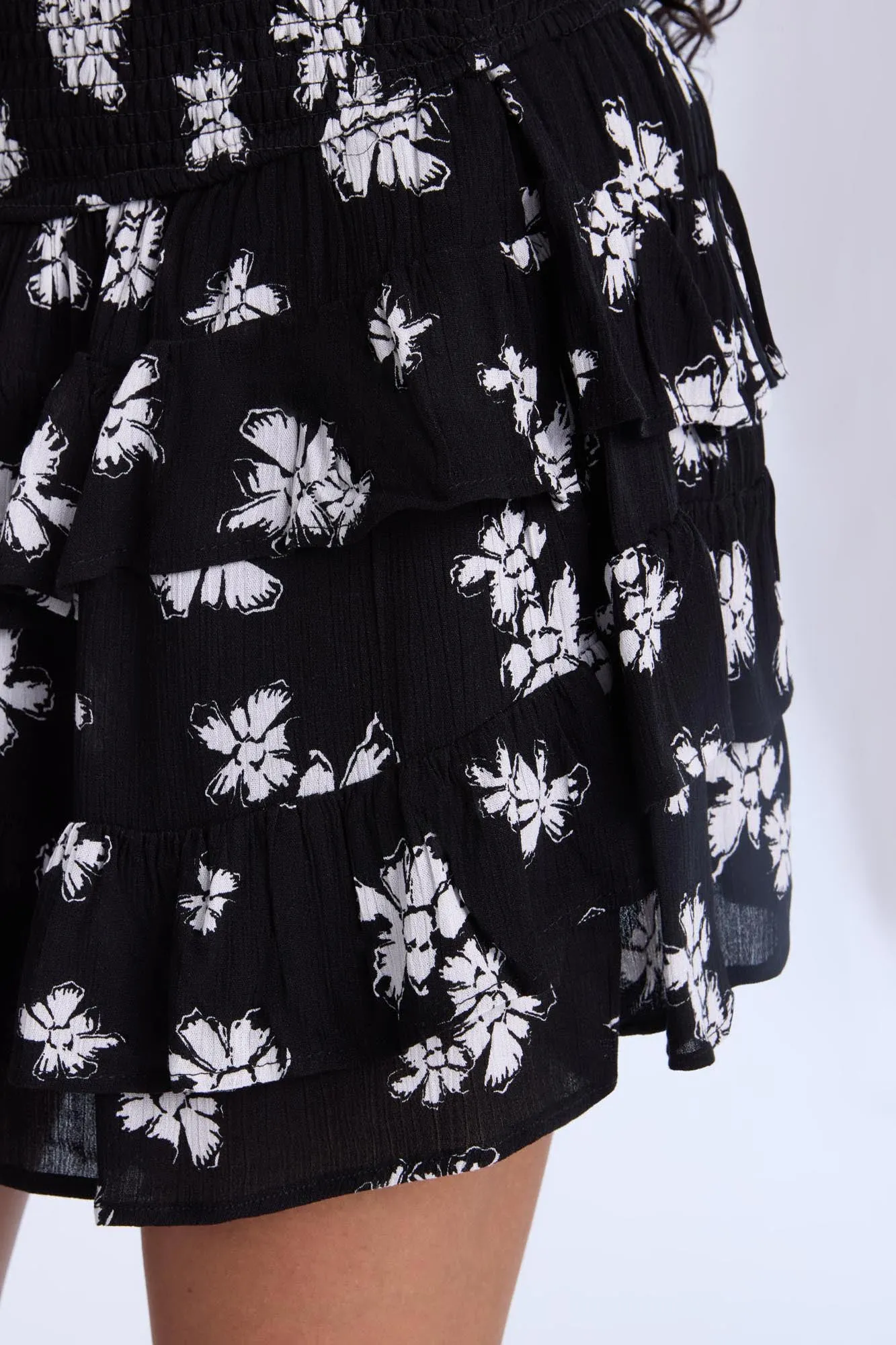 Tiered Mini Skirt