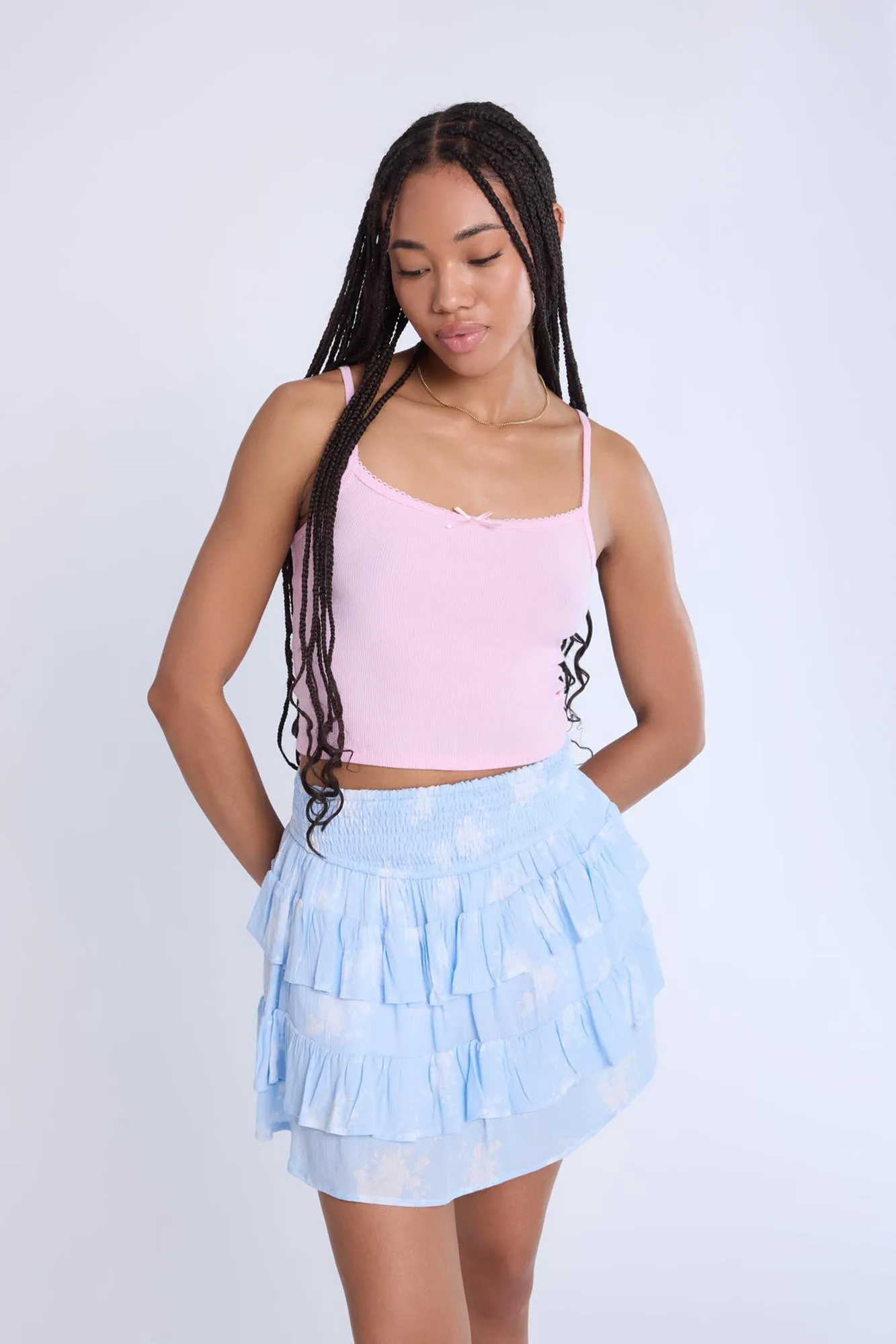 Tiered Mini Skirt