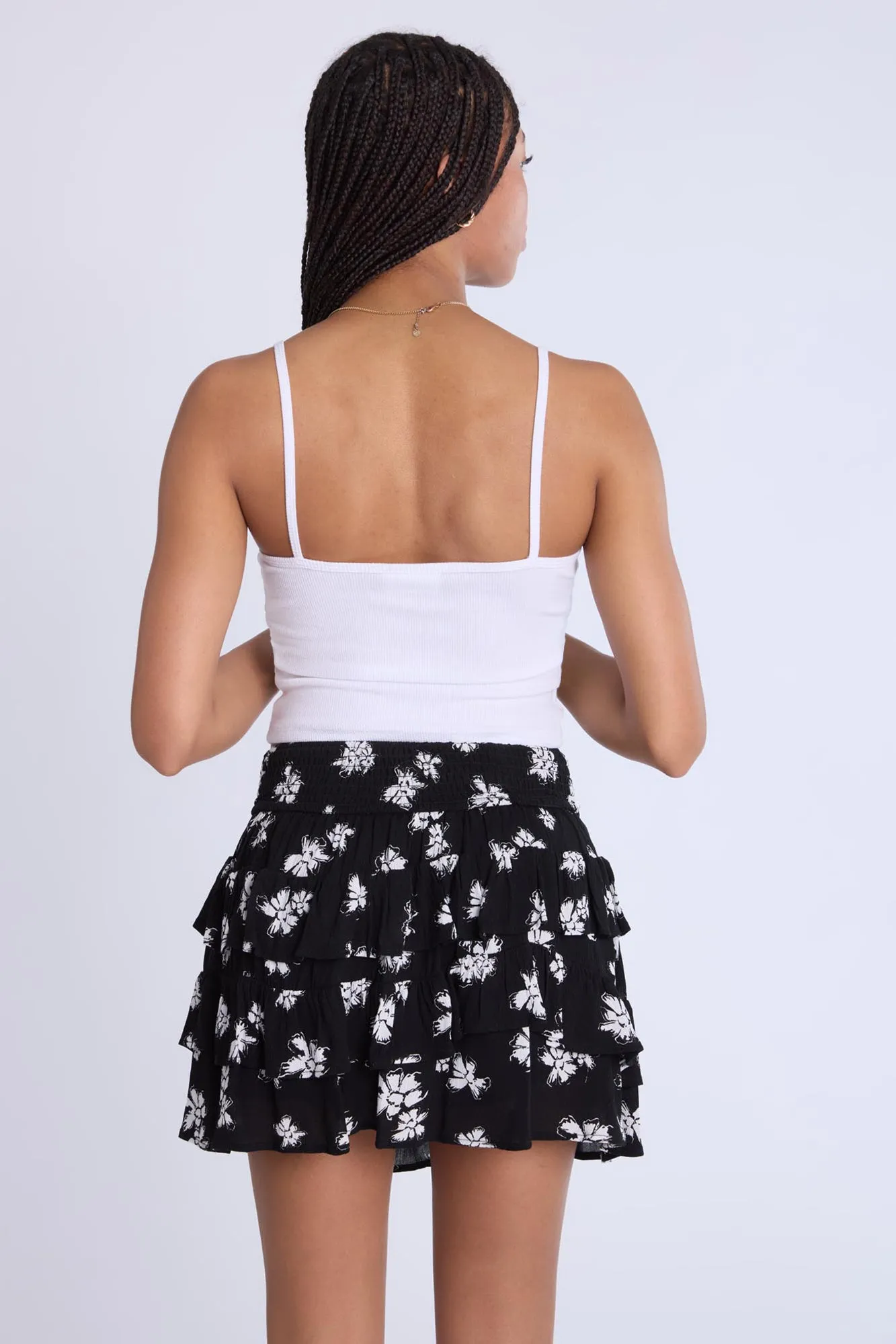 Tiered Mini Skirt