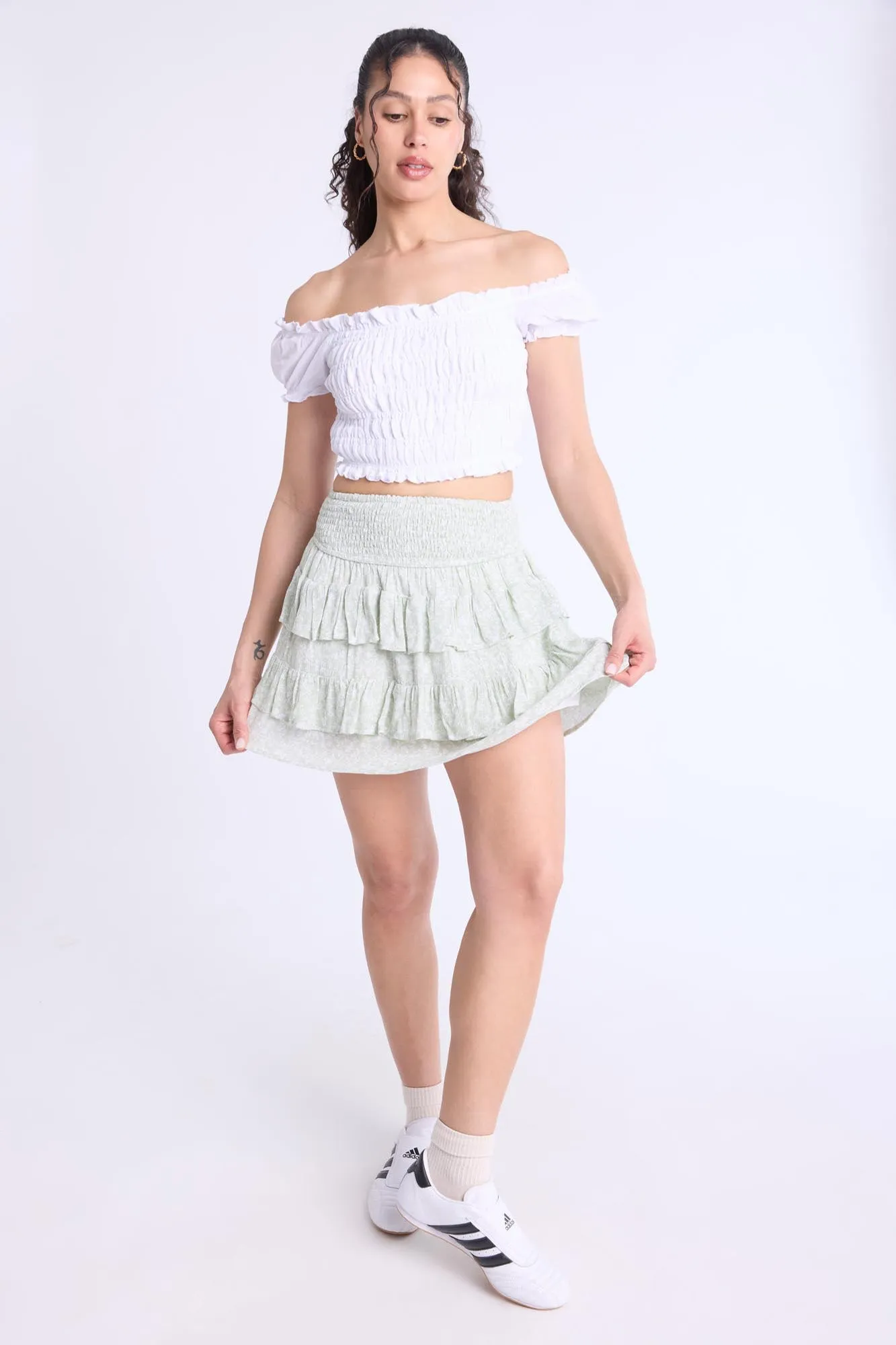 Tiered Mini Skirt