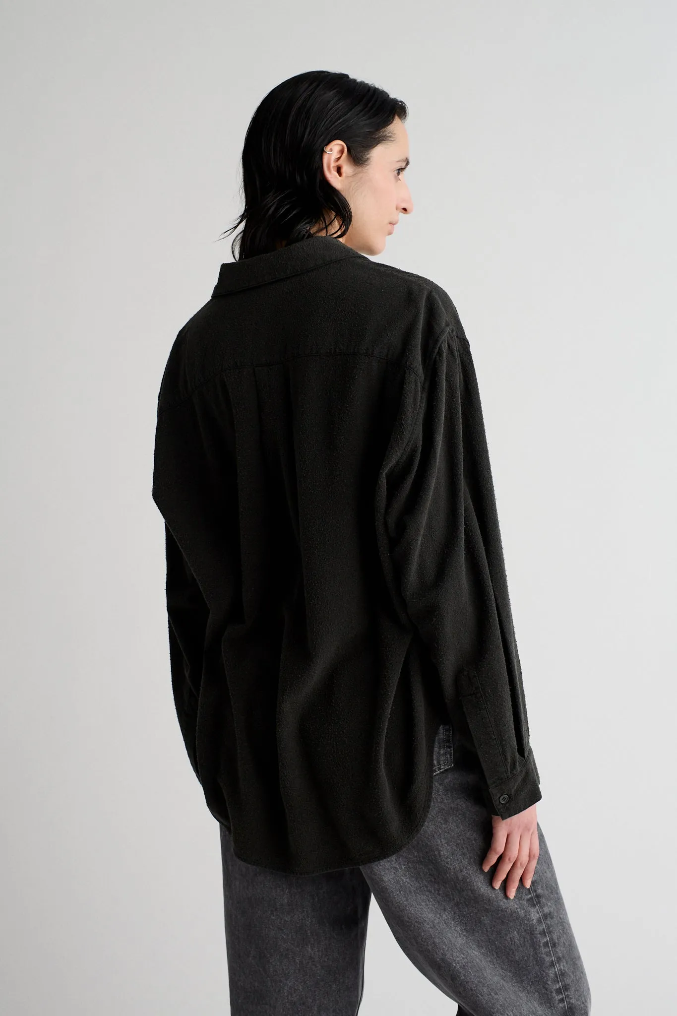 Tiki Black Noil Silk
