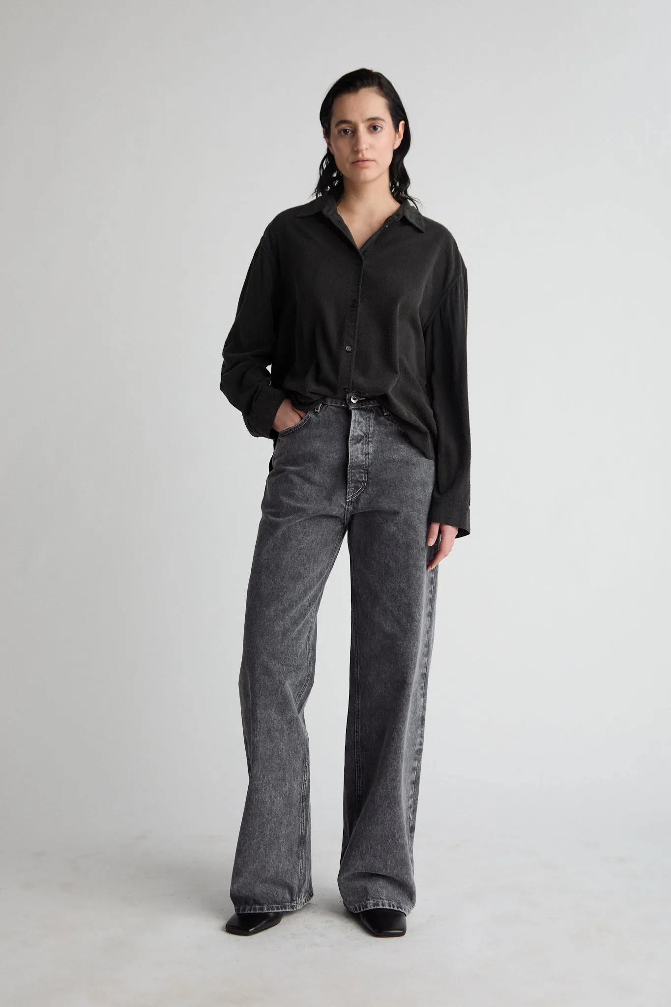 Tiki Black Noil Silk