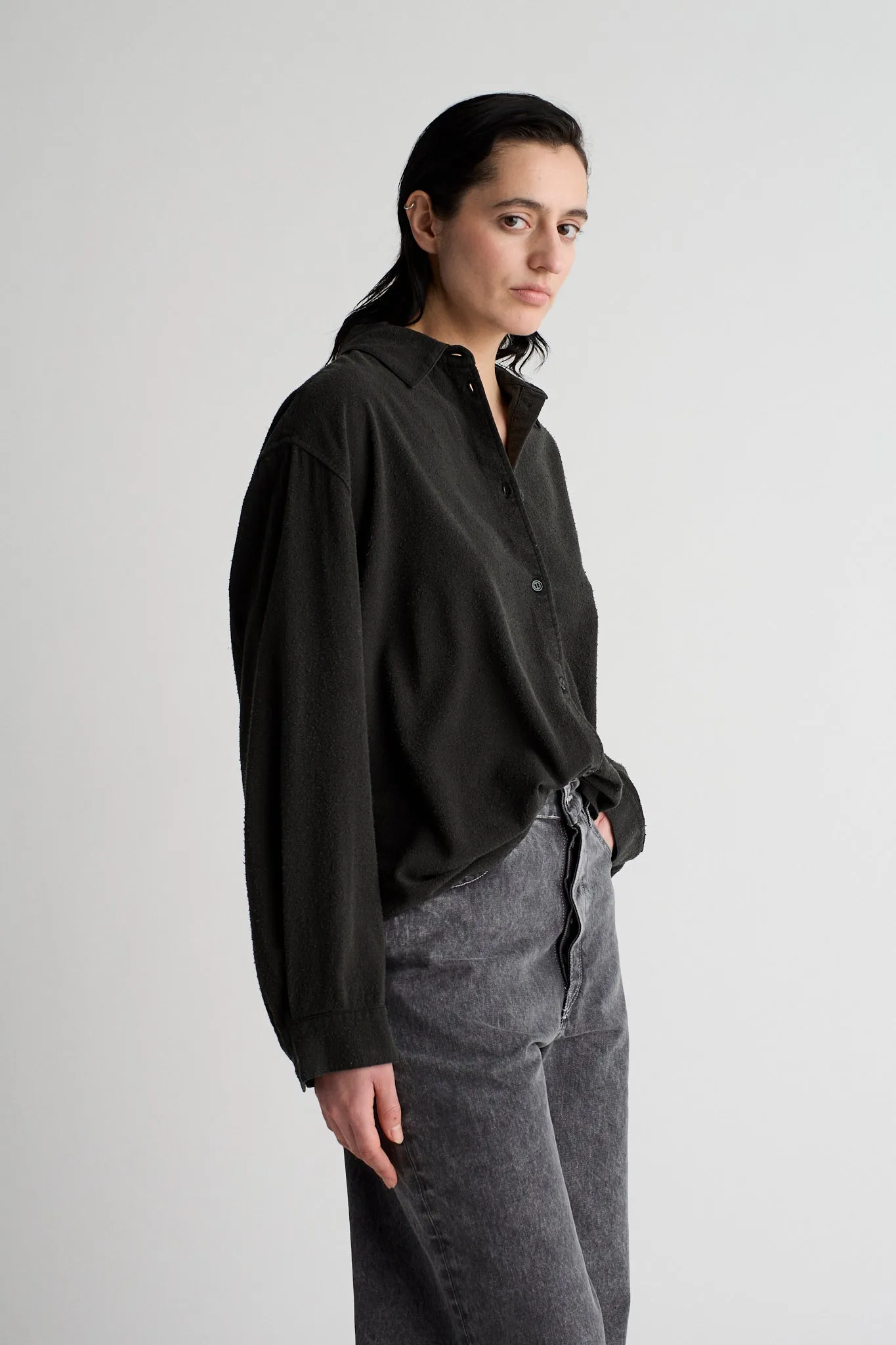 Tiki Black Noil Silk