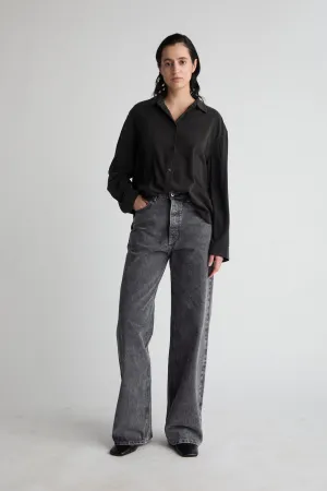 Tiki Black Noil Silk