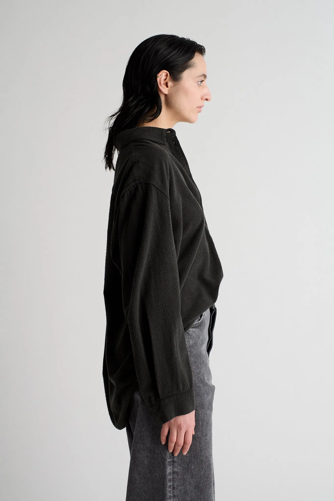 Tiki Black Noil Silk