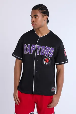 Toronto Raptors Button-Up Baseball Mesh Jersey
