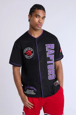 Toronto Raptors Button-Up Baseball Mesh Jersey