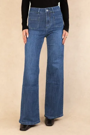 Toxik High Waisted Medium Blue Denim Jeans