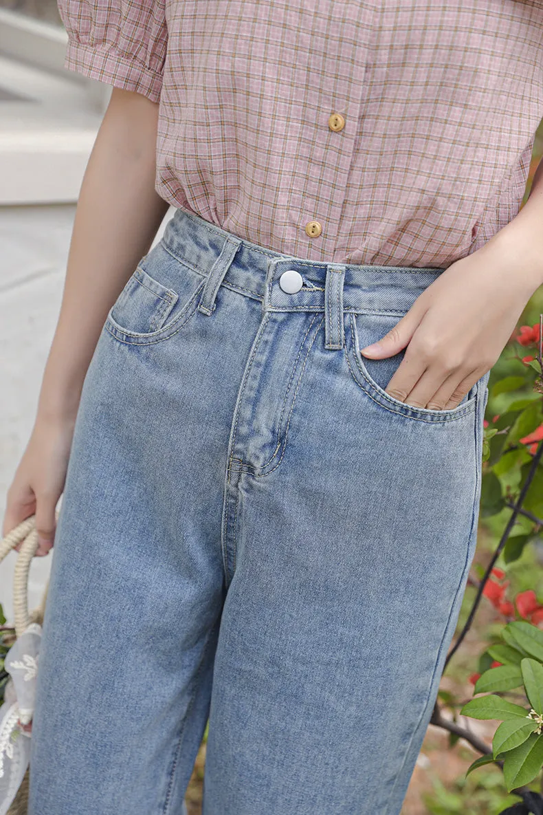 Tulip Tips Embroidered Jeans (2 Colors)