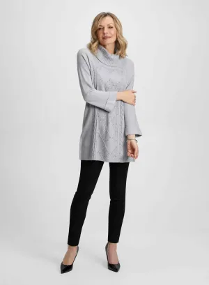 Tunic Sweater & Black Slim Leg Jeans