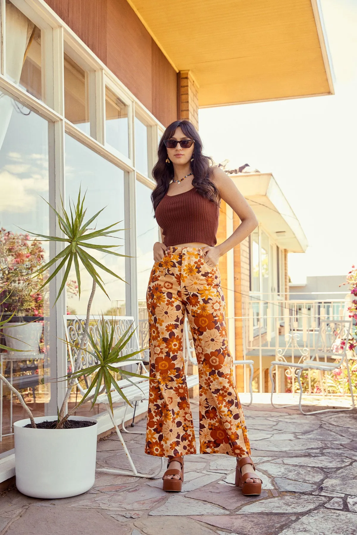 Twiggy Floral Flare Jean