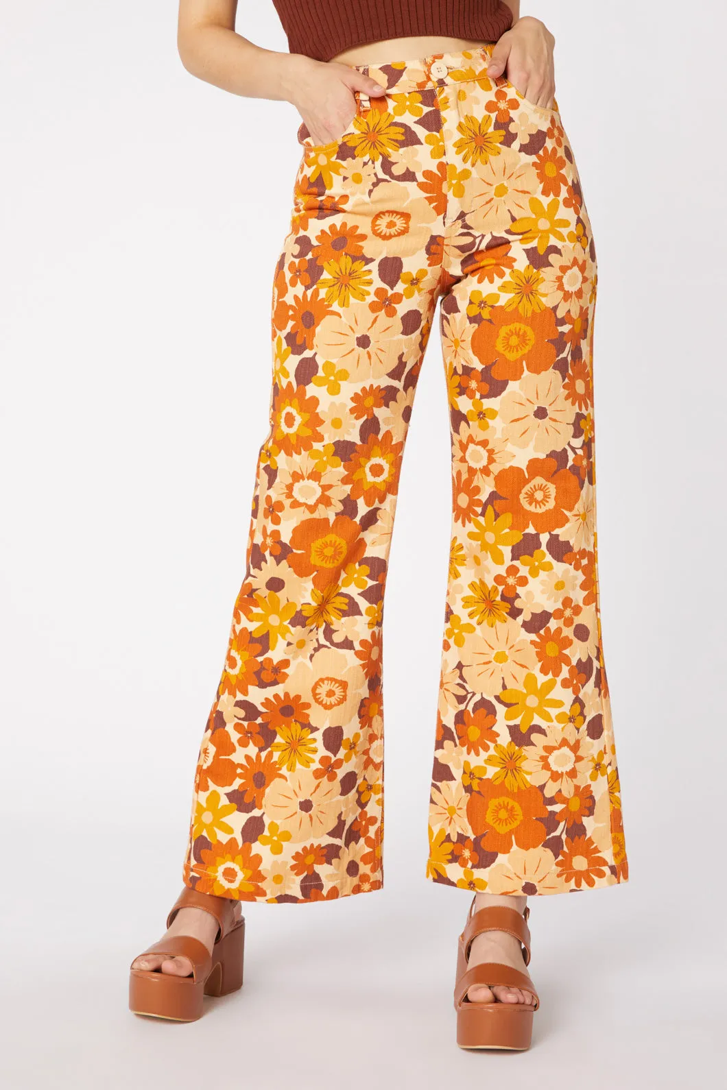 Twiggy Floral Flare Jean