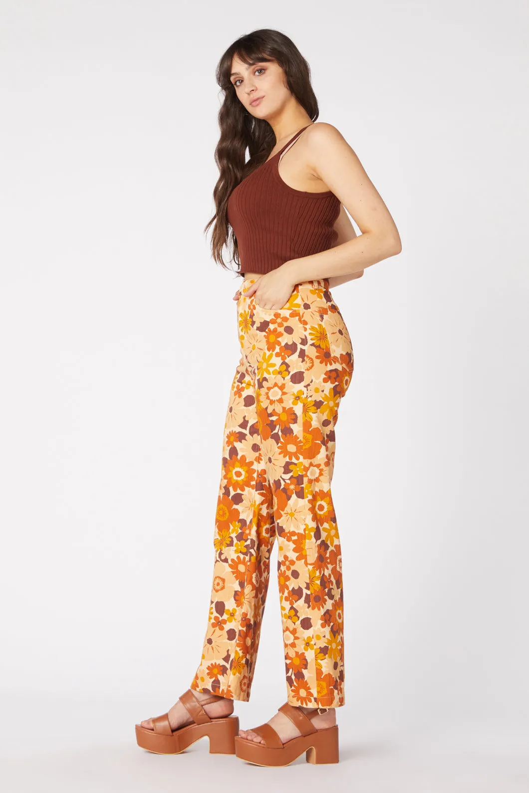 Twiggy Floral Flare Jean