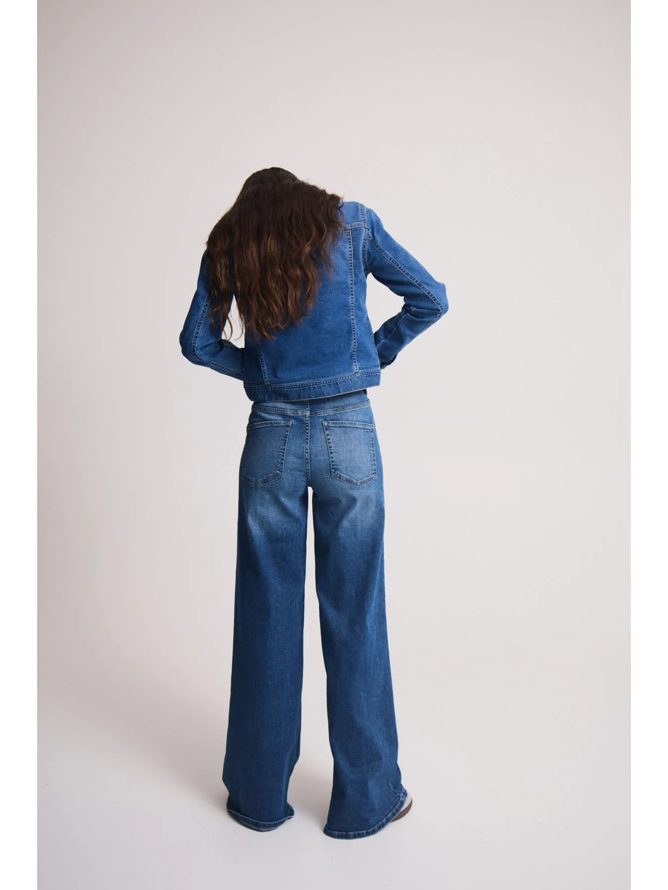 Twiggy Wide Leg Jeans - Medium Blue