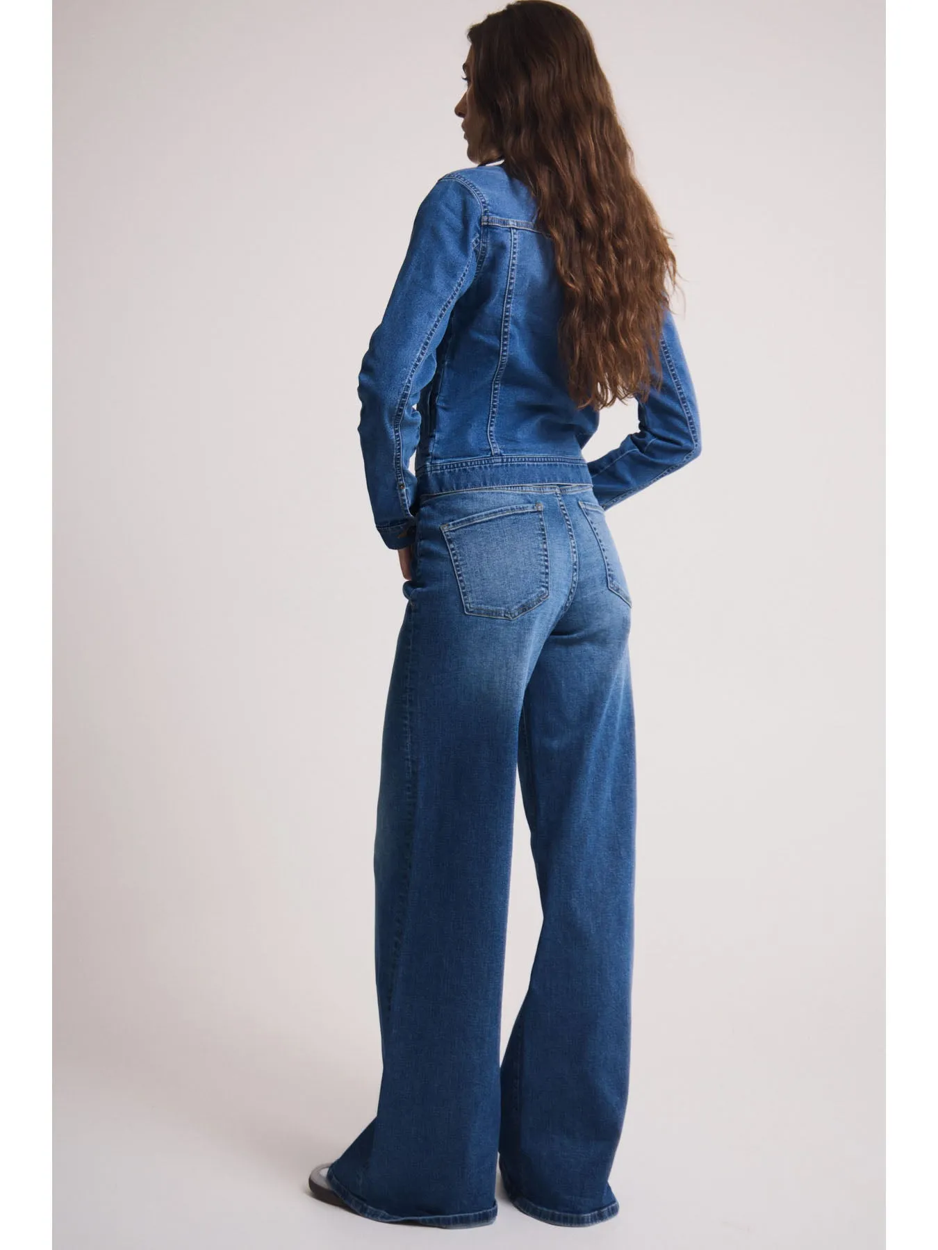 Twiggy Wide Leg Jeans - Medium Blue