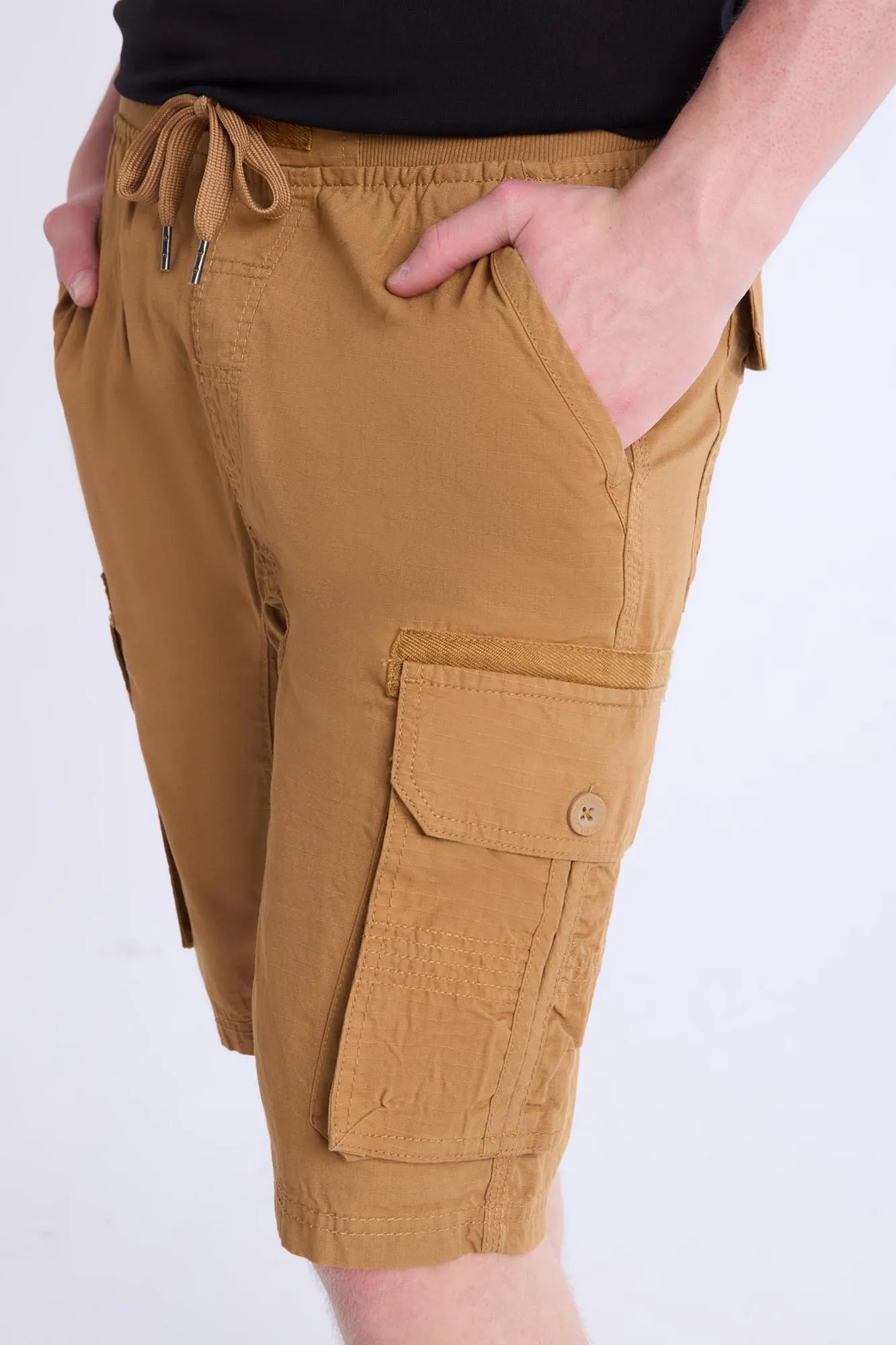 Twill Jogger Cargo Shorts