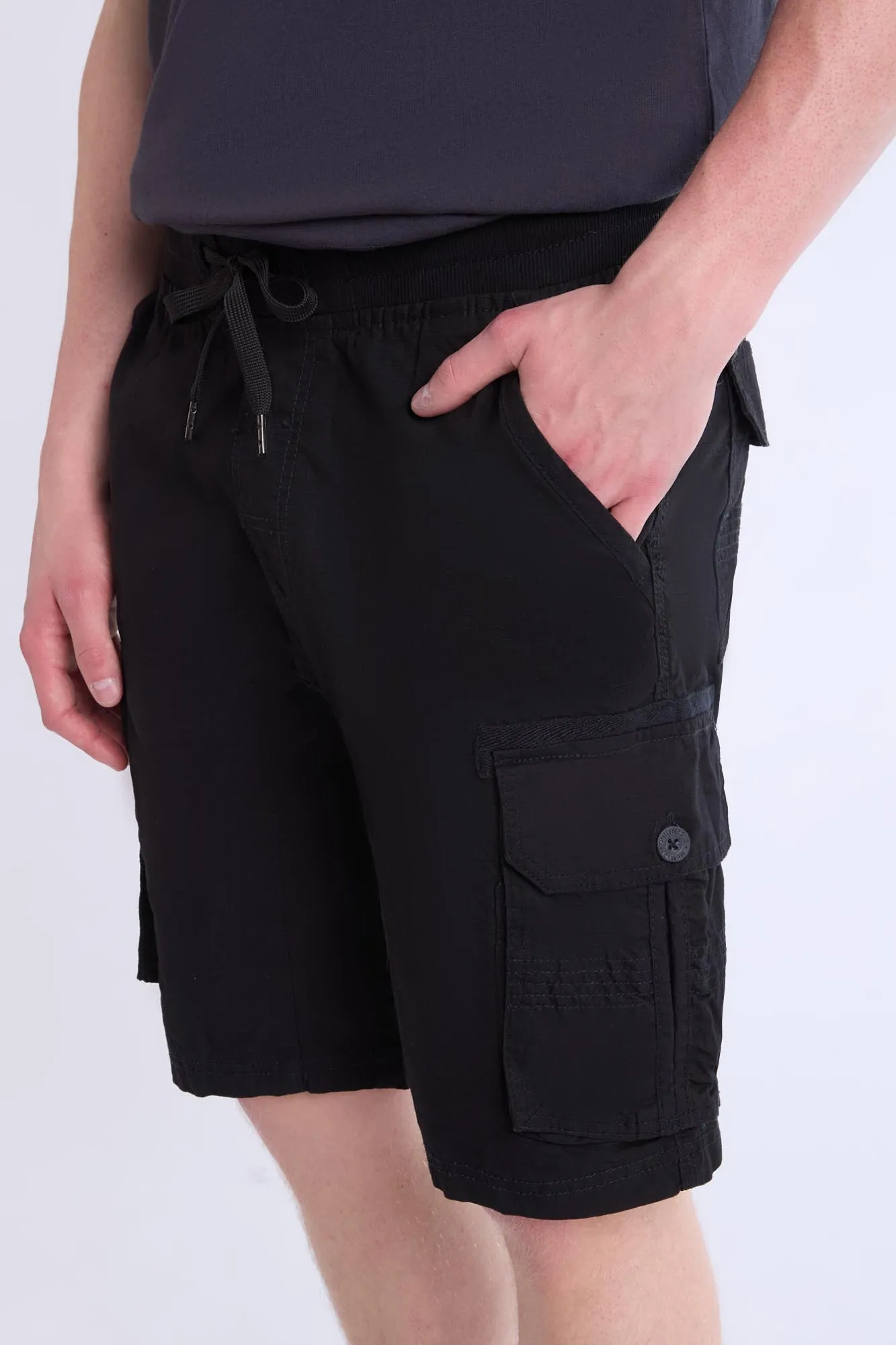 Twill Jogger Cargo Shorts