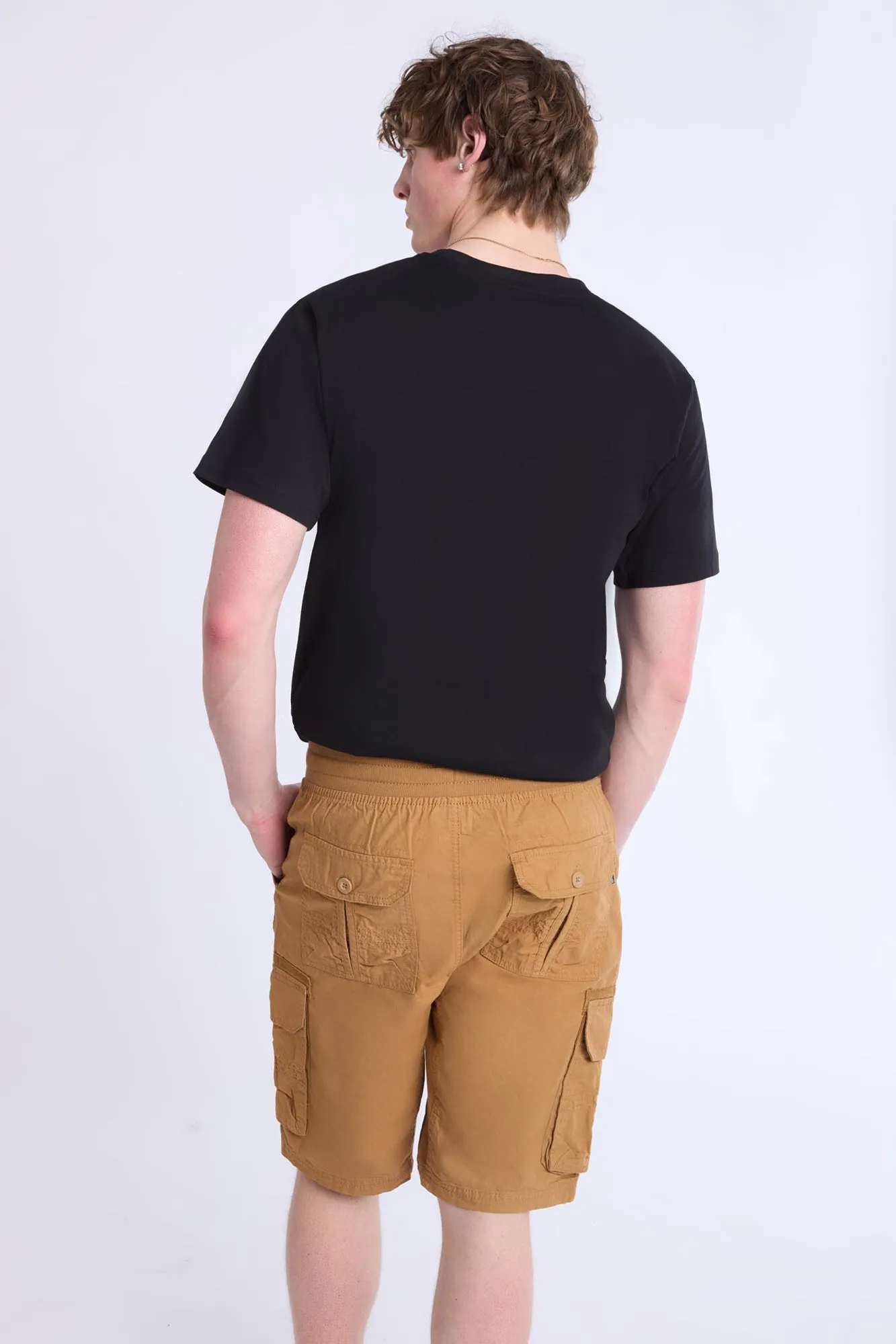 Twill Jogger Cargo Shorts