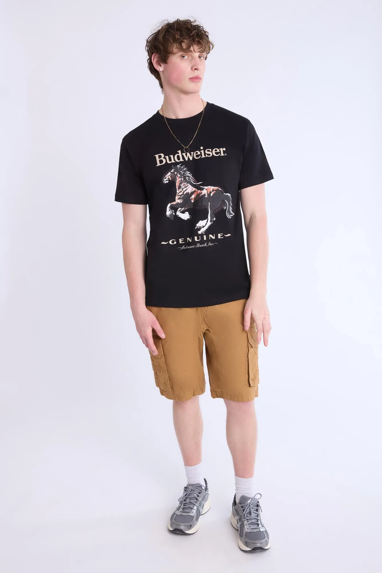 Twill Jogger Cargo Shorts