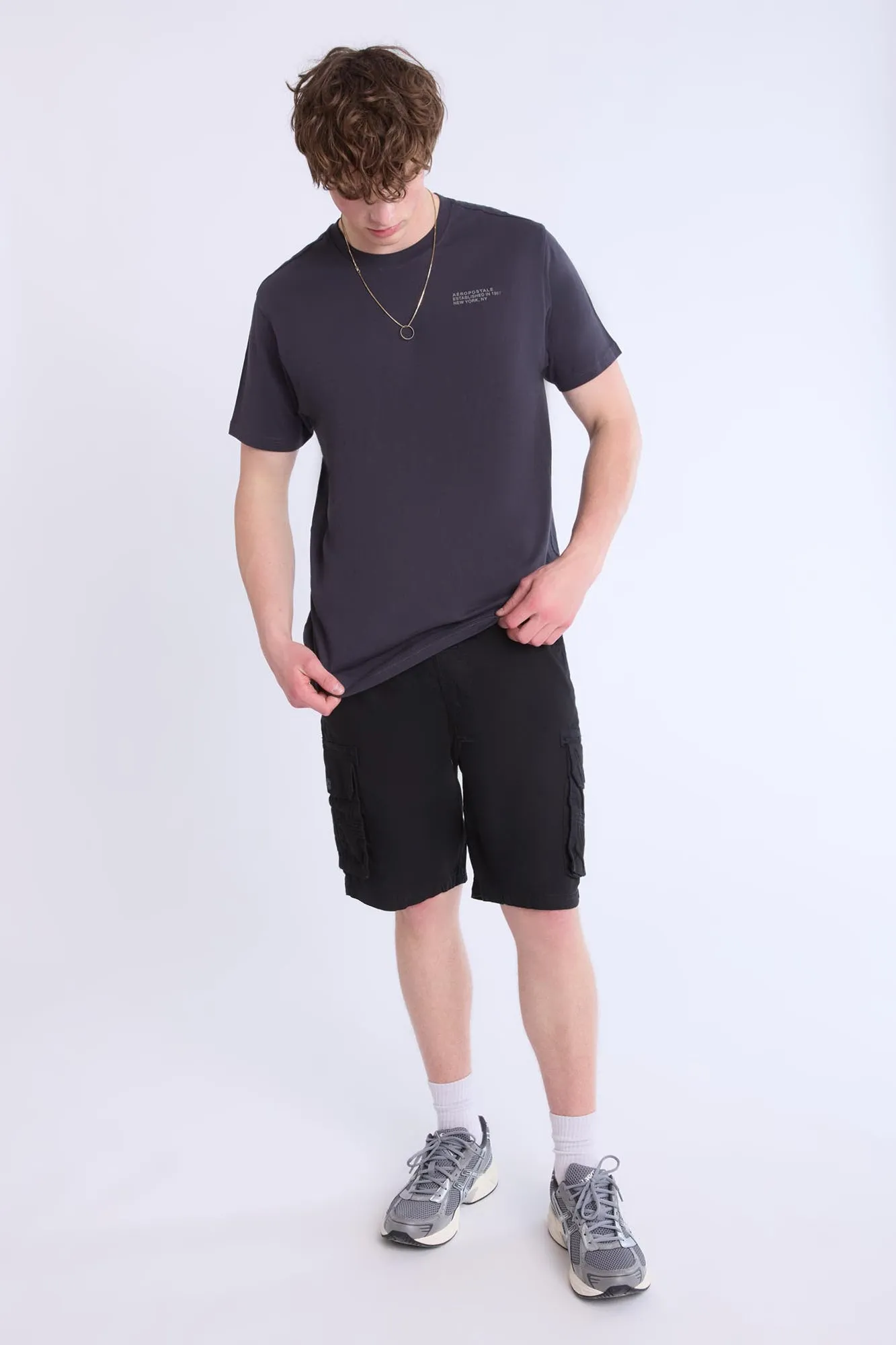 Twill Jogger Cargo Shorts