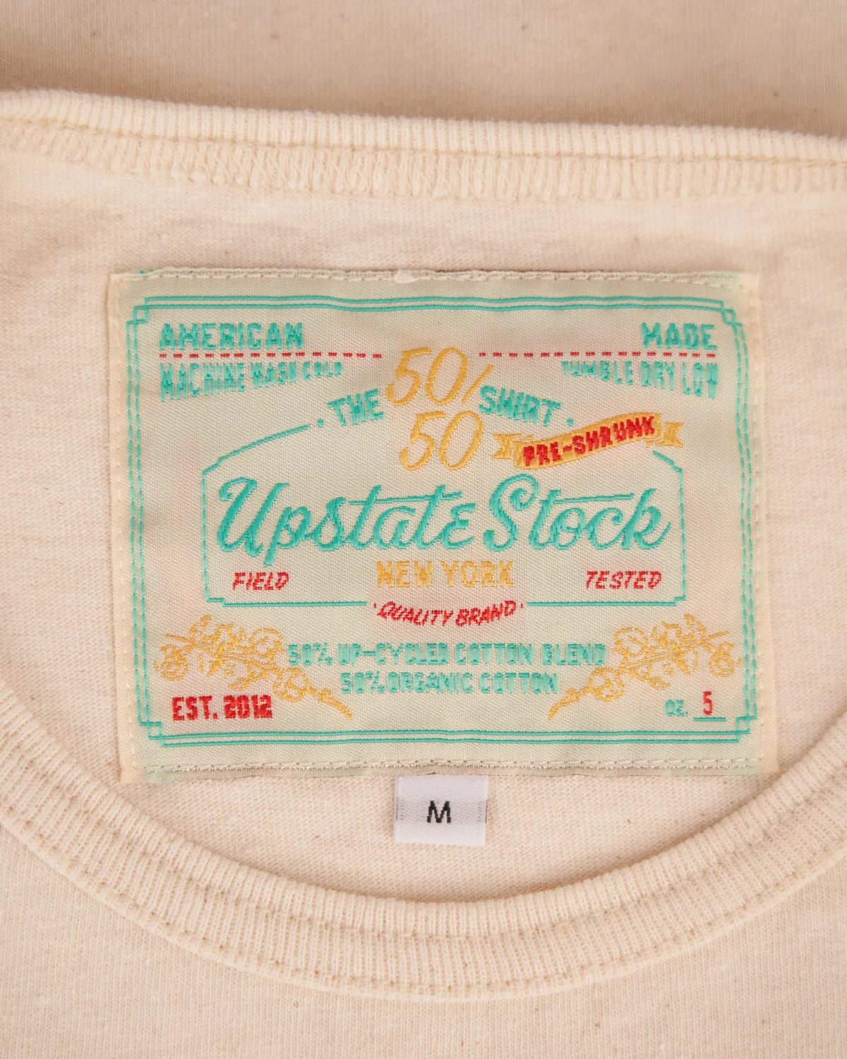 Upstate Stock 50/50 Upcycled Cotton Classic Tee - Natural Scour