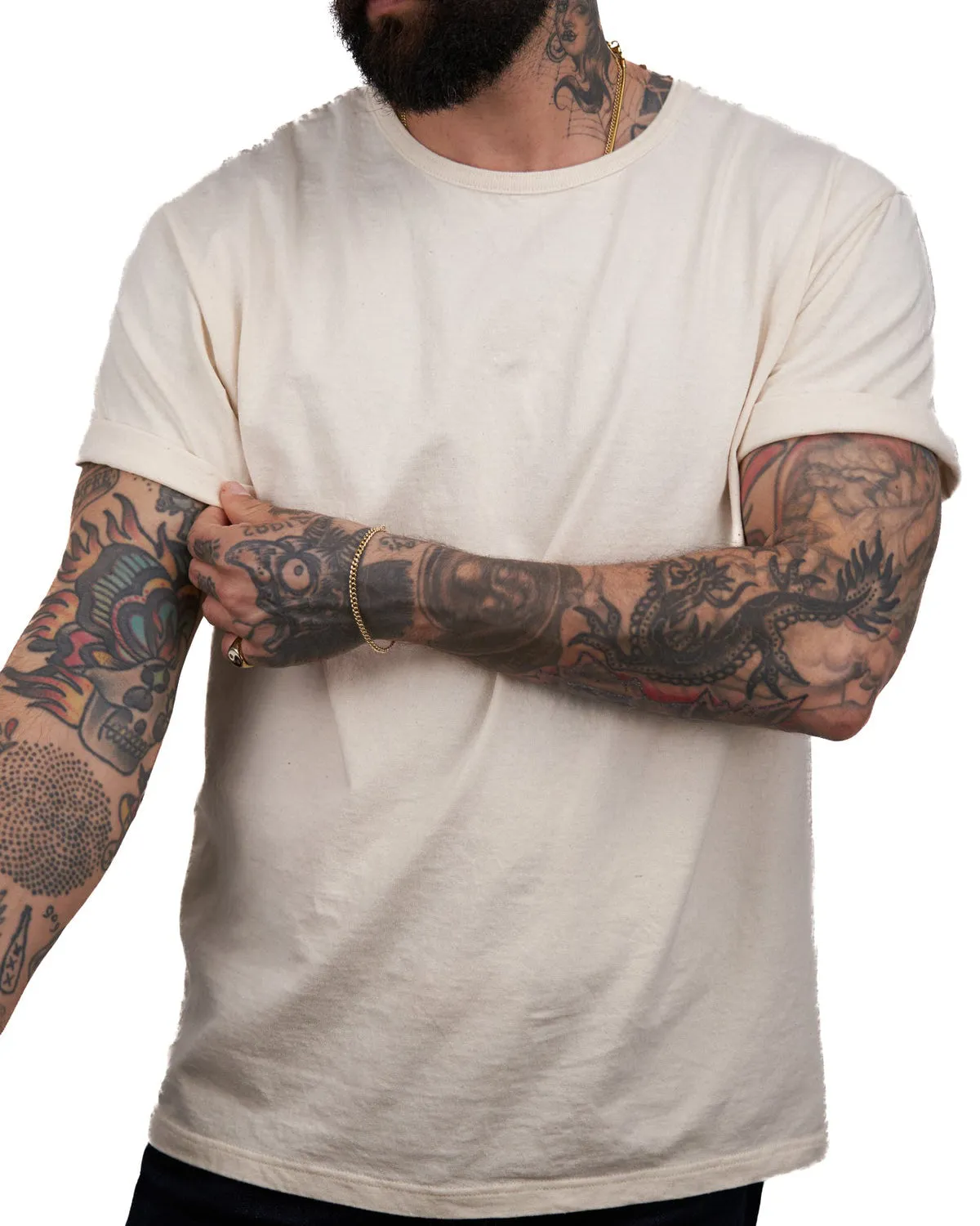 Upstate Stock 50/50 Upcycled Cotton Classic Tee - Natural Scour
