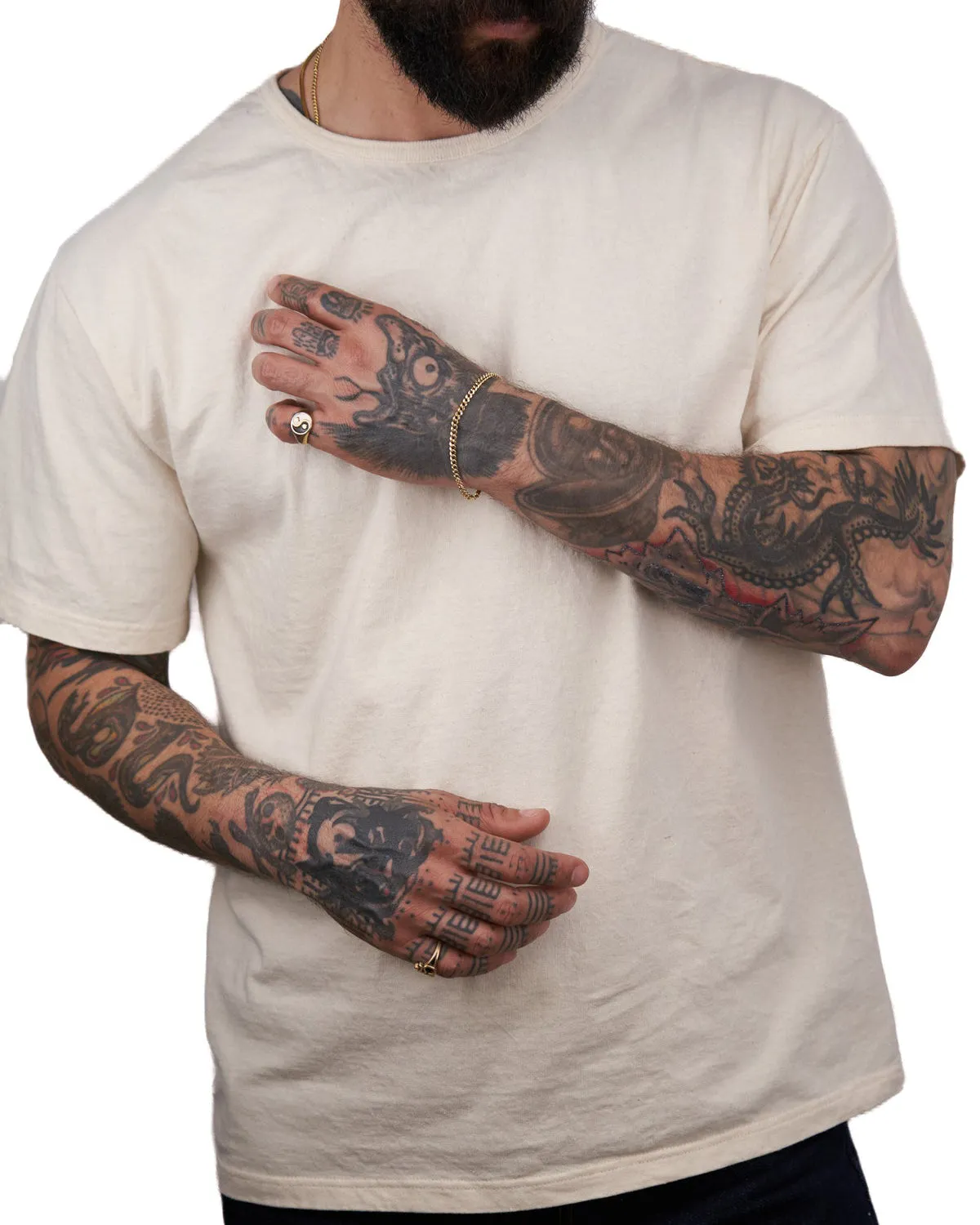 Upstate Stock 50/50 Upcycled Cotton Classic Tee - Natural Scour