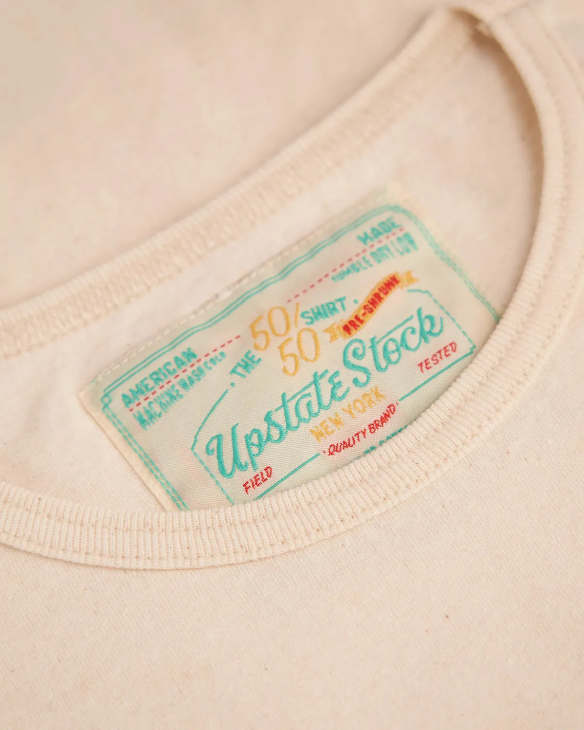 Upstate Stock 50/50 Upcycled Cotton Classic Tee - Natural Scour