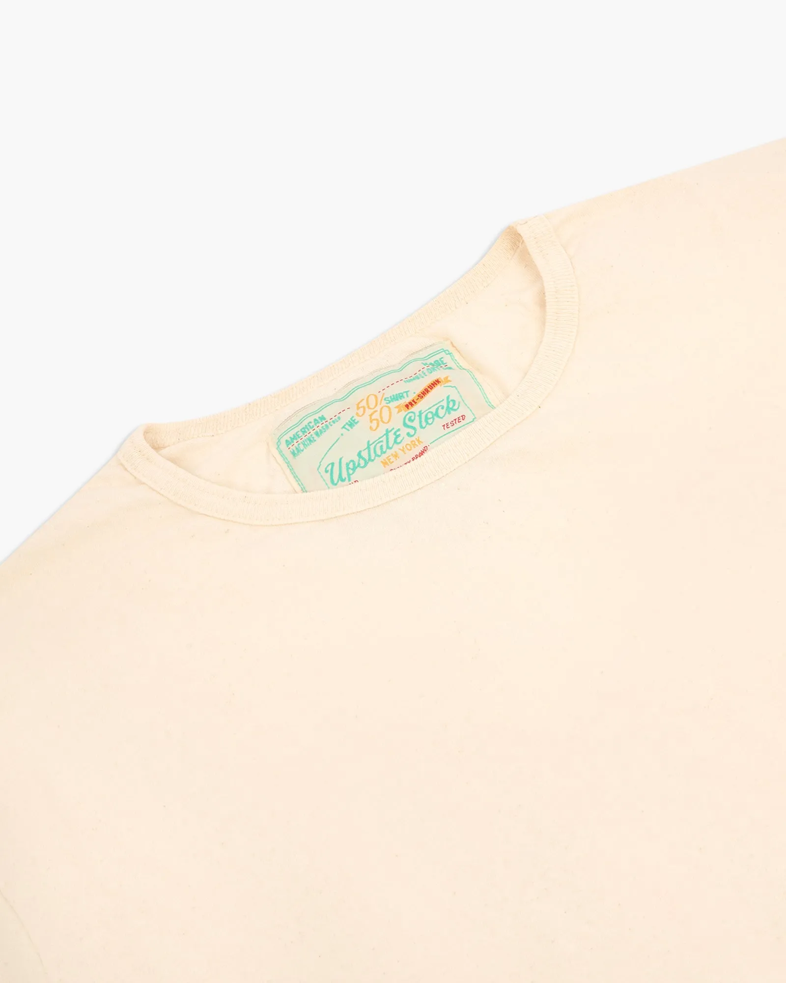 Upstate Stock 50/50 Upcycled Cotton Classic Tee - Natural Scour