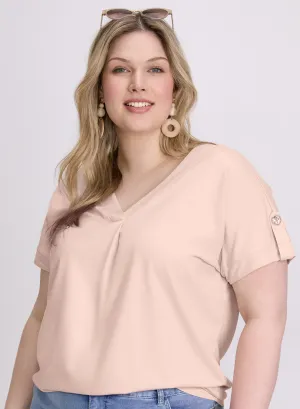 V-Neck Slub T-Shirt