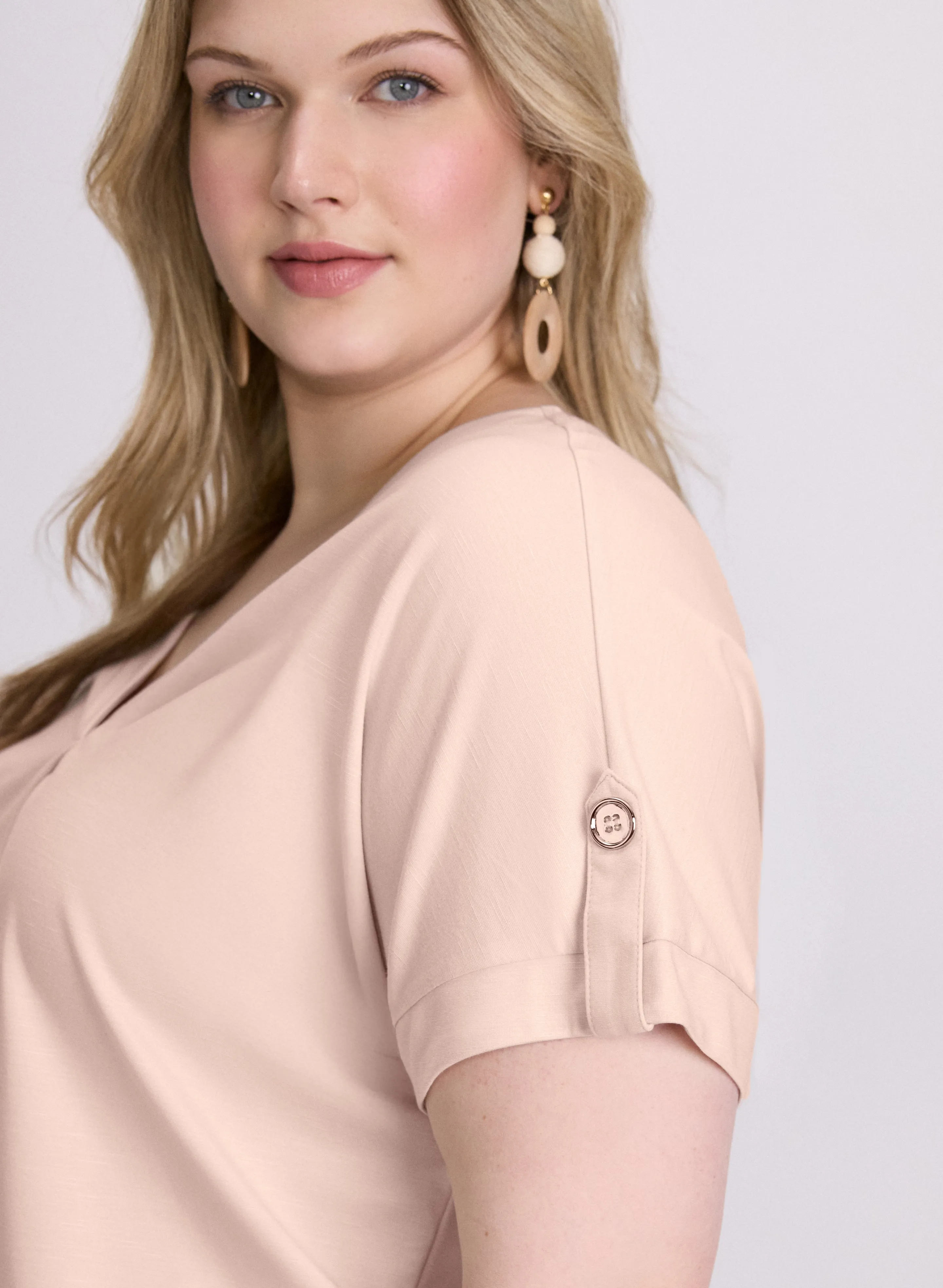 V-Neck Slub T-Shirt